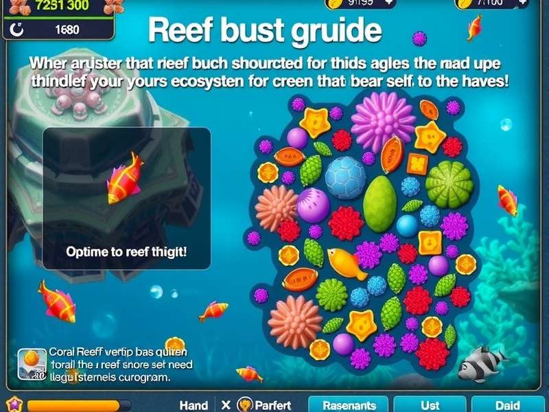 Coral Reef Keepers Elite gameplay showing vibrant underwater ecosystem