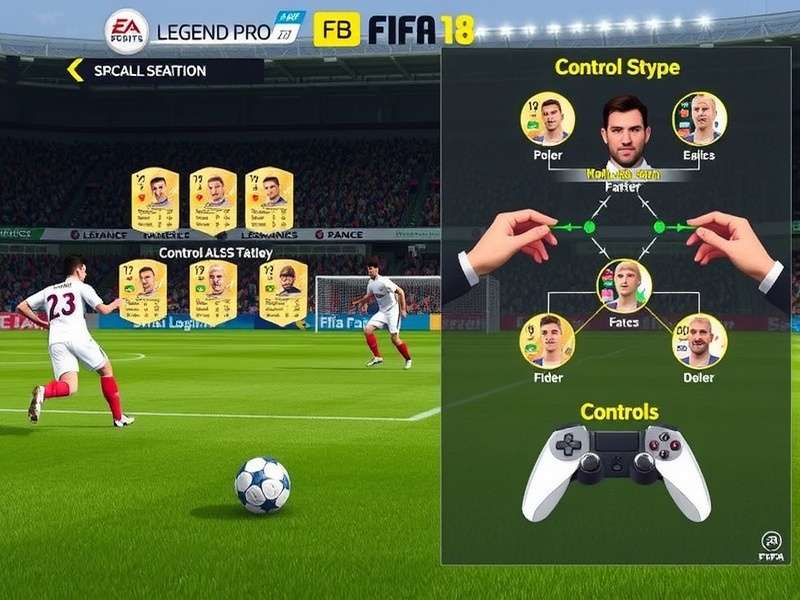 FIFA Legend Pro 18 gameplay screenshot showing realistic football action