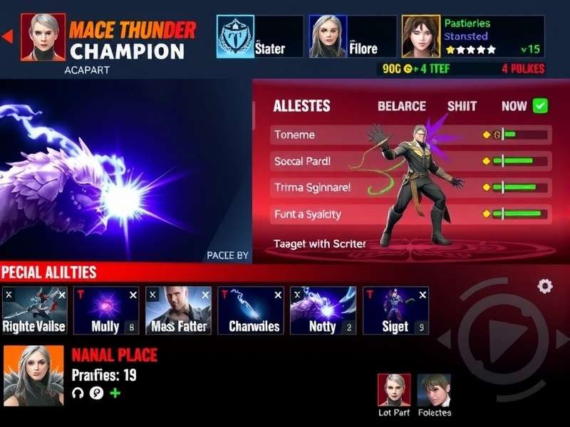 Mace Thunder Champion combat interface showing special abilities
