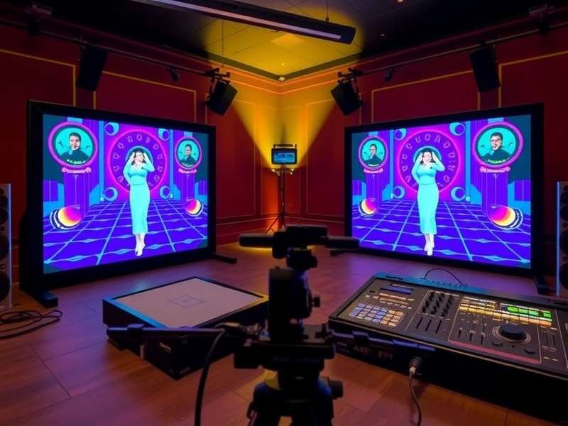 Technical setup for VR Tandav Beats showing VR equipment