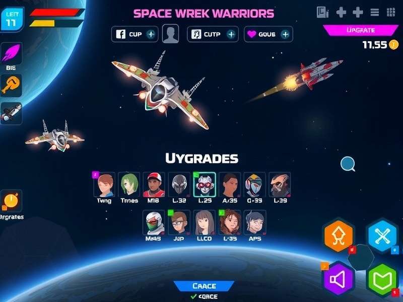 Space Wreck Warriors upgrade and customization interface