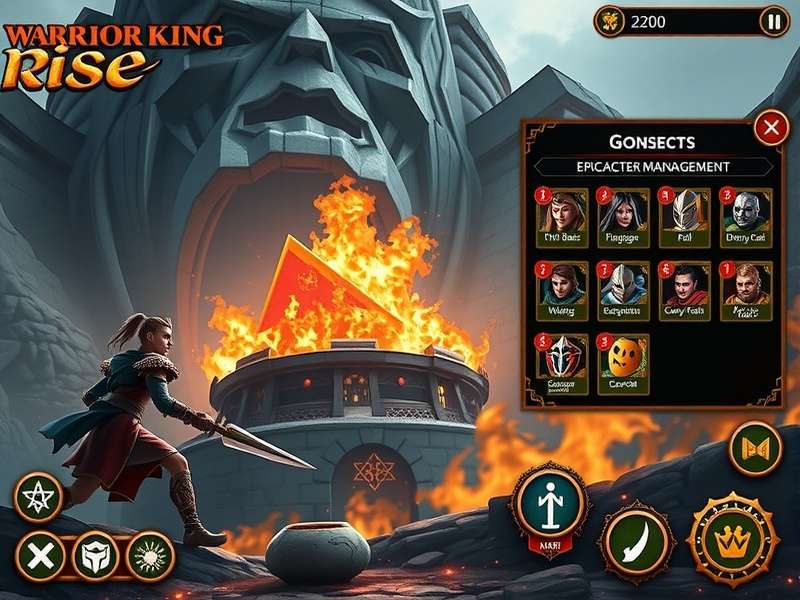 Warrior King Rise kingdom management interface