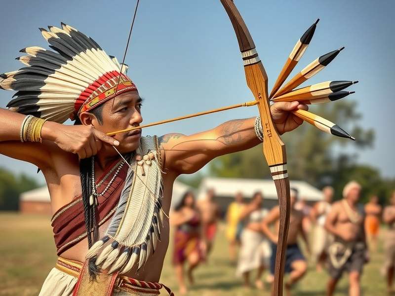 Traditional Indian archer demonstrating proper form