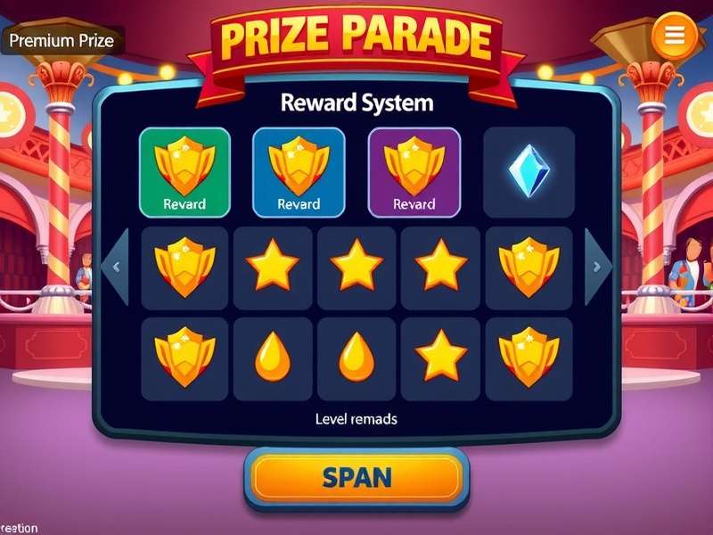 Premium Prize Parade gameplay interface showing reward system