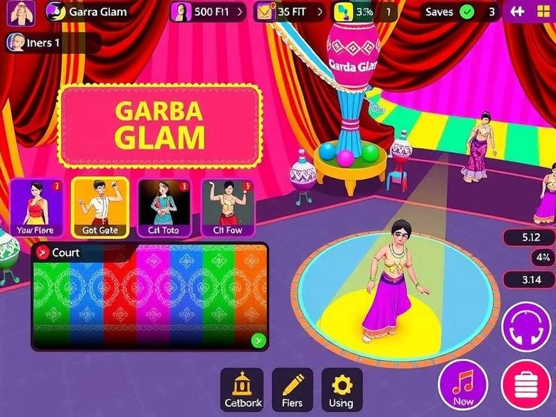 Garba Glam community event showing virtual dance competition