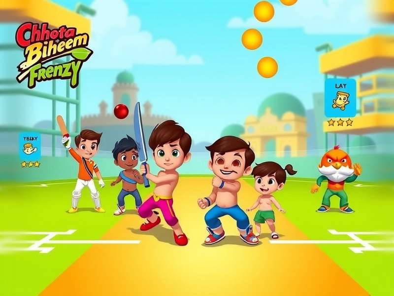 Chhota Bheem Cricket Frenzy in-game action showing exciting match moment
