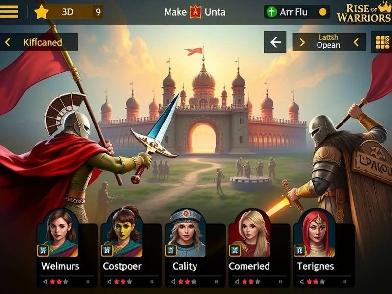 Rise Of Cumin Warriors character lineup showing different warrior classes