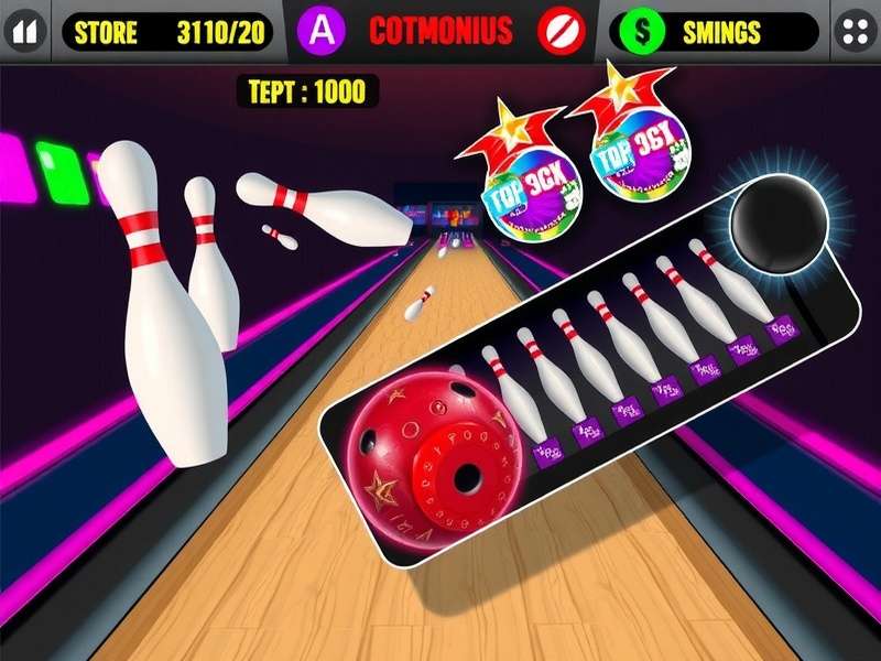 Pin Buster India gameplay interface showing bowling mechanics