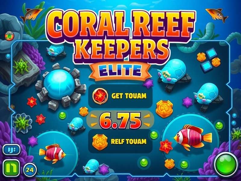 Coral Reef Keepers Elite feature showcase with multiple gameplay elements