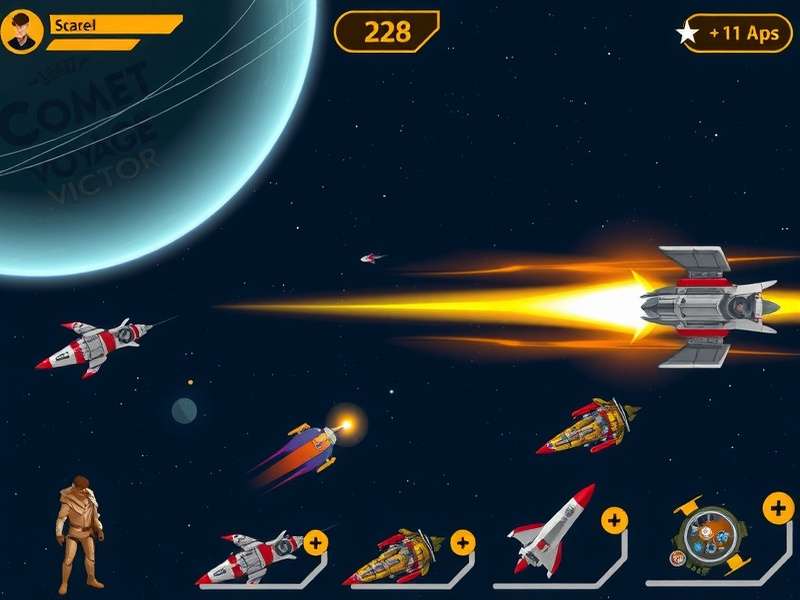 Comet Voyage Victor character and spacecraft lineup