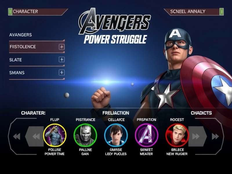 Avengers Power Struggle Character Progression Interface