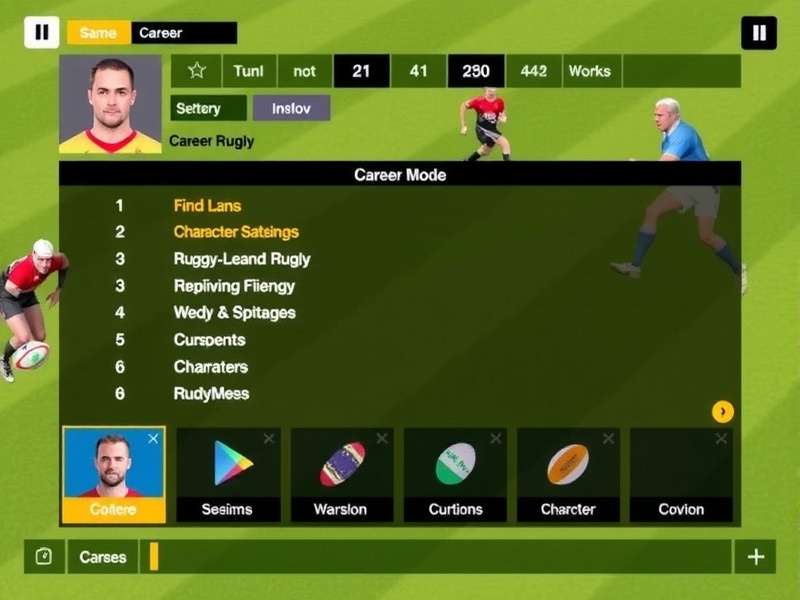 Indi Rugby Supreme gameplay screenshot showing rugby action
