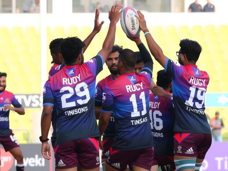 Rugby Sevens India Titans celebrating a tournament victory