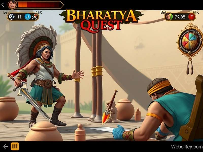 Bharatiya Warriors Quest development team working on game assets