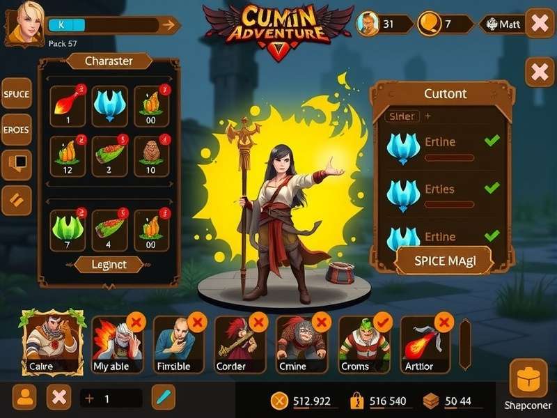 Cumin Adventure Legends gameplay screenshot showing character using spice magic