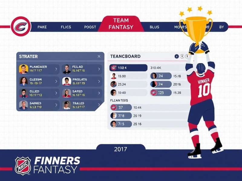 Hockey Fantasy gameplay interface showing team selection