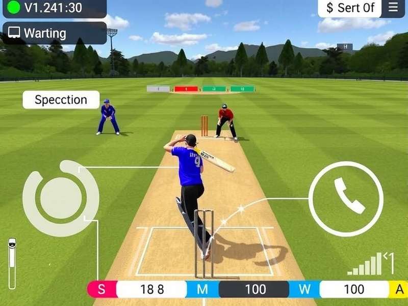 VR Cricket Supreme Ace batting interface