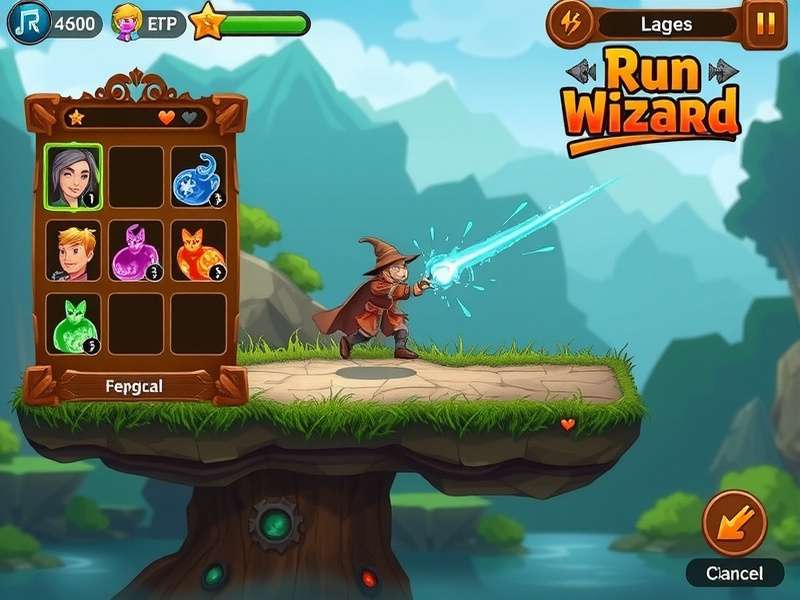 Rupnagar Run Wizard character selection screen