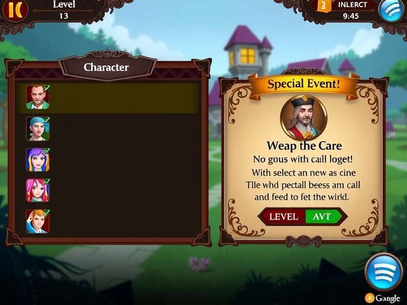 Winning Wonderland gameplay screenshot showing character selection