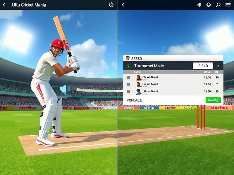 Ultra Cricket Mania tournament mode interface