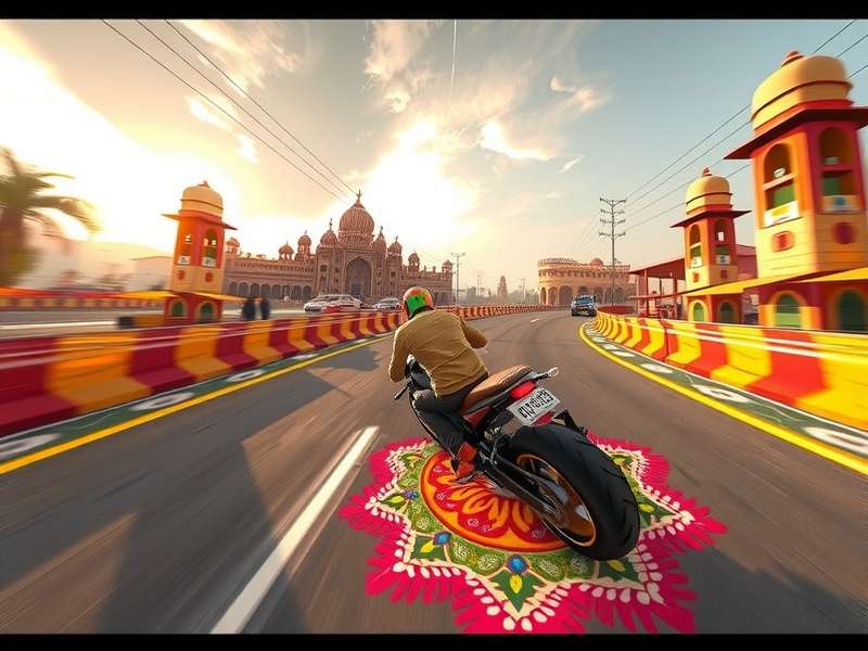 Rangoli Racer upgrade system interface showing vehicle customization options