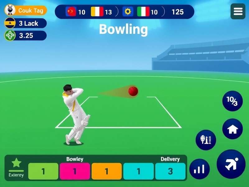 Velachery Swing Sensation gameplay screenshot showing advanced bowling mechanics
