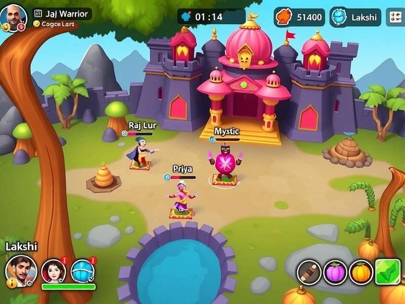 Lassi Land Legends combat interface showing character abilities