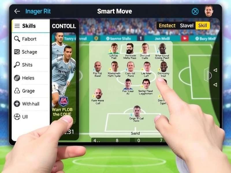 FIFA Mobile Smart Moves control interface and skill moves