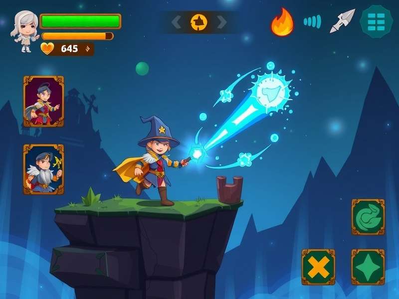Rupnagar Run Wizard gameplay screenshot showing magical elements