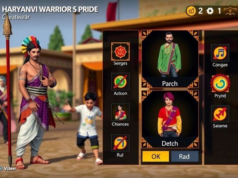 Haryanvi Warrior S Pride gameplay screenshot showing character in traditional attire
