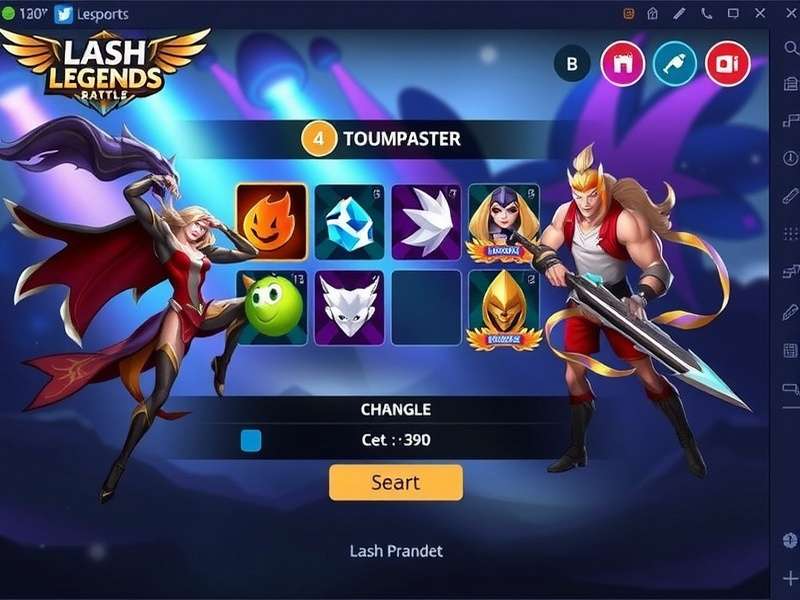 Lash Legends Battle character selection screen