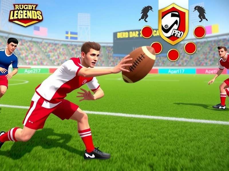 Jaipur Rugby Legend Pro gameplay screenshot showing rugby action