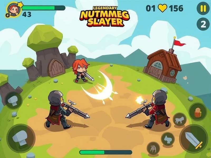 Legendary Nutmeg Slayer gameplay screenshot showing character battling enemies