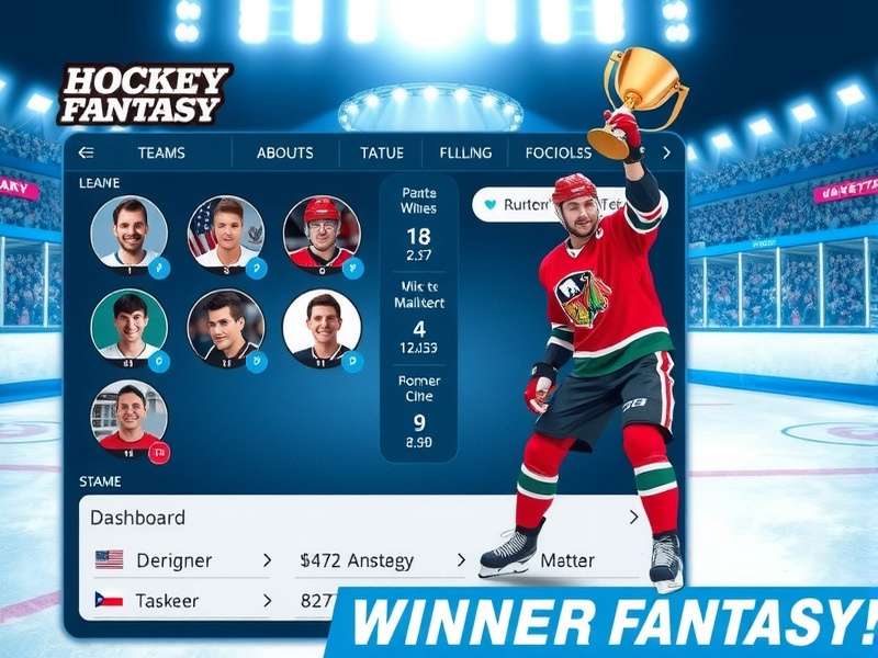 Hockey Fantasy strategy dashboard with player statistics