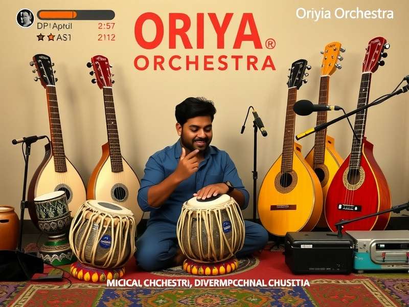 Player interacting with virtual tabla in Oriya Orchestra