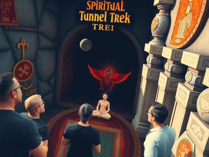 Community gathering discussing Spiritual Tunnel Trek teachings