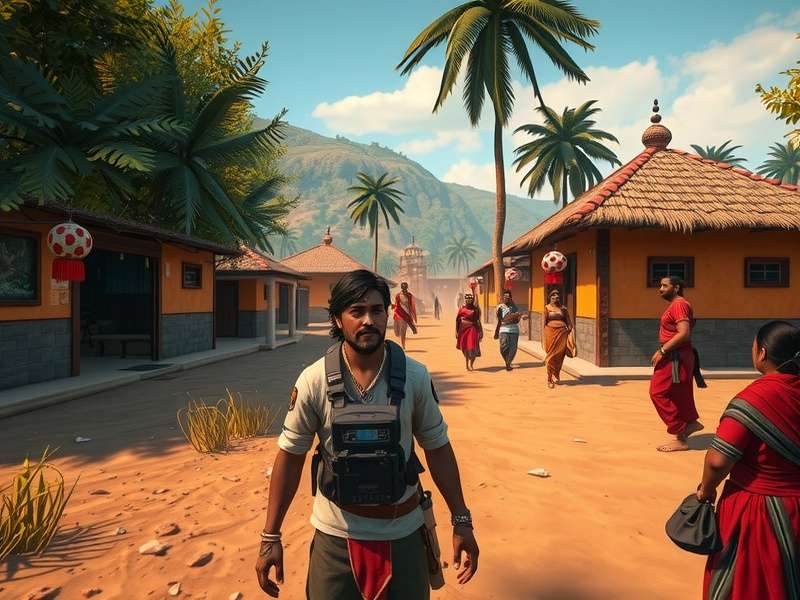 Rural India Rover festival celebration scene