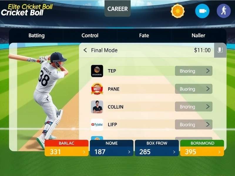 Elite Cricket Bolt bowling control interface