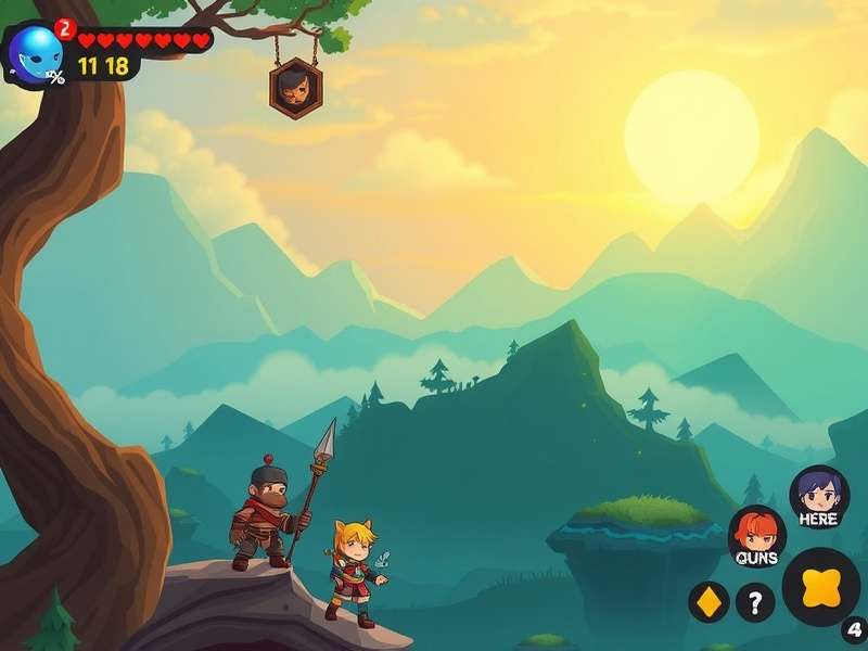 Beautiful landscape from Ginger Explorer S Quest game world