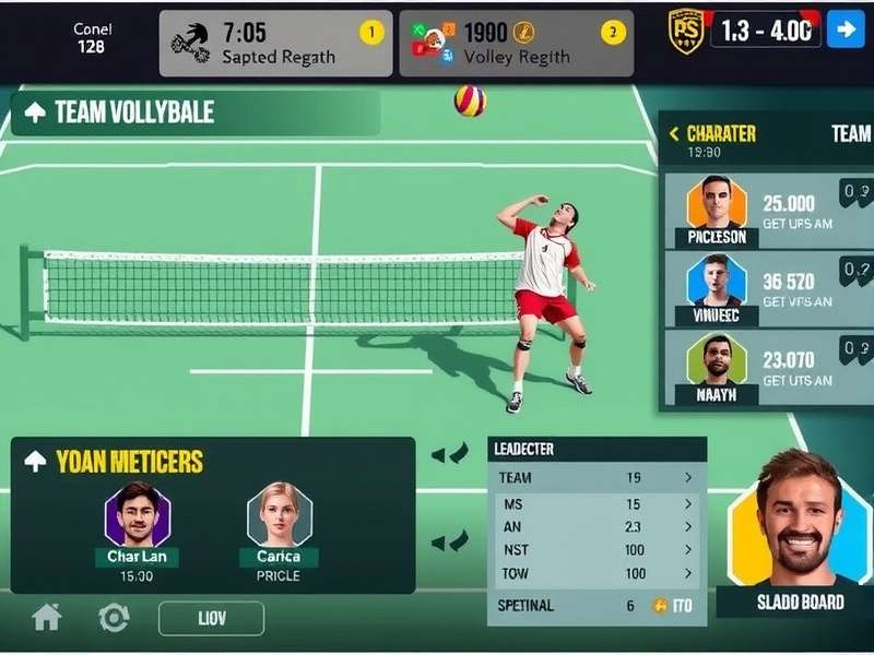 Volley Legends Gujarat character customization and team management interface