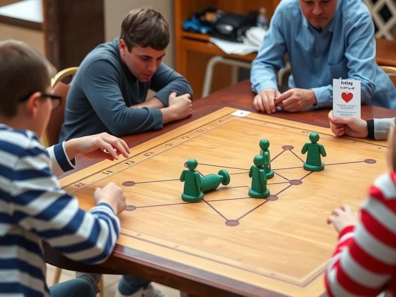 Traditional Ginger Constellation Hop game board with pieces