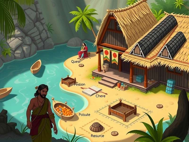 Village Voyager strategy guide showing resource management interface