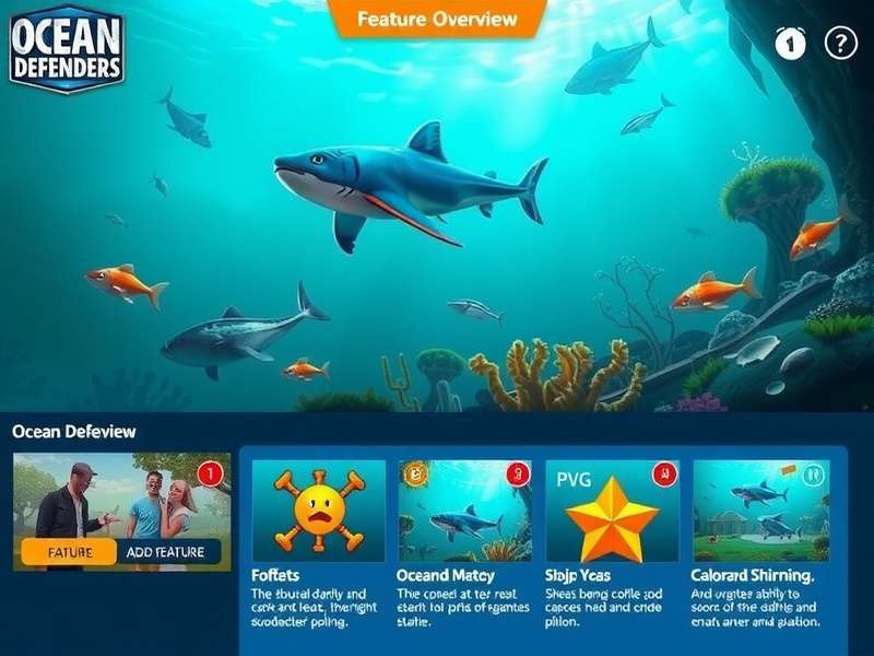 Ocean Defenders gameplay screenshot showing marine environment