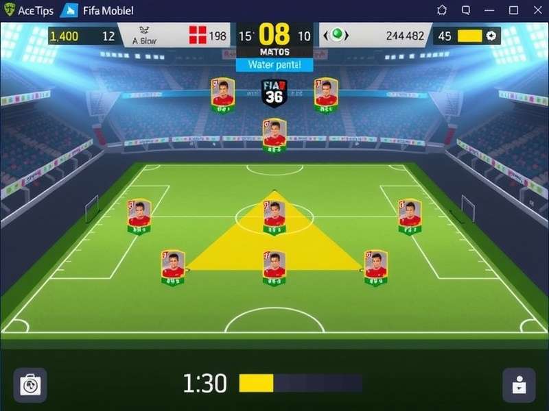 FIFA Mobile gameplay screenshot showing advanced tactics