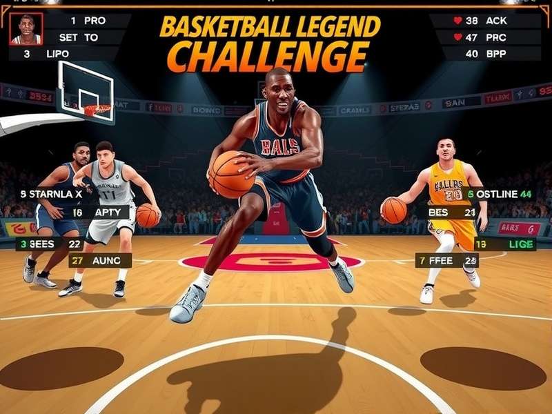 Basketball Legend Challenge gameplay screenshot showing intense basketball action