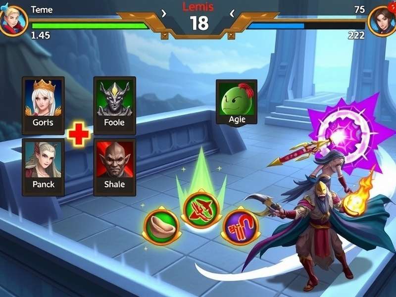 Celestial Warrior King game interface showing character selection and battle arena