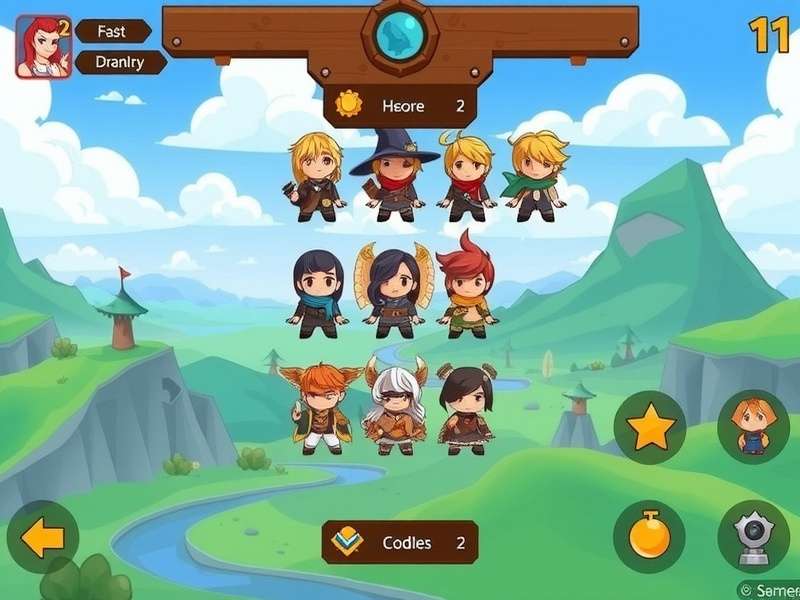 Character roster from Ginger Explorer S Quest showing main heroes