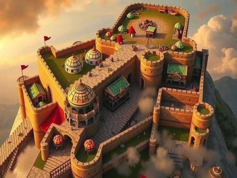 Chitradurga Fort aerial view showing strategic layout