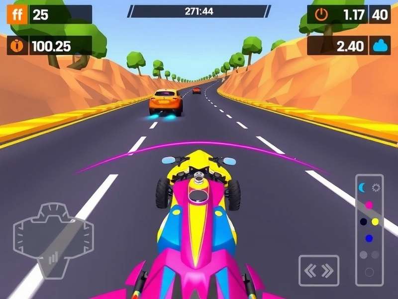 Holi Race Pro gameplay screenshot showing colorful racing action