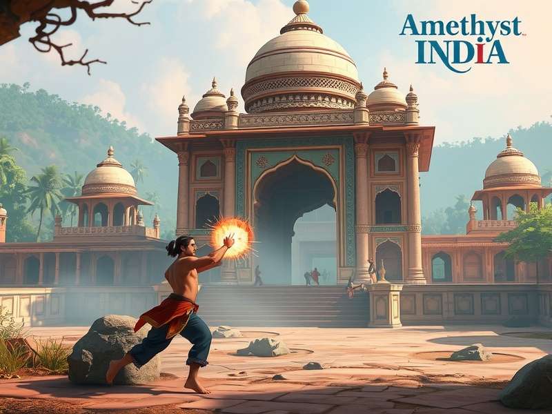 Amethyst Adventure India showing detailed recreation of Indian temple architecture